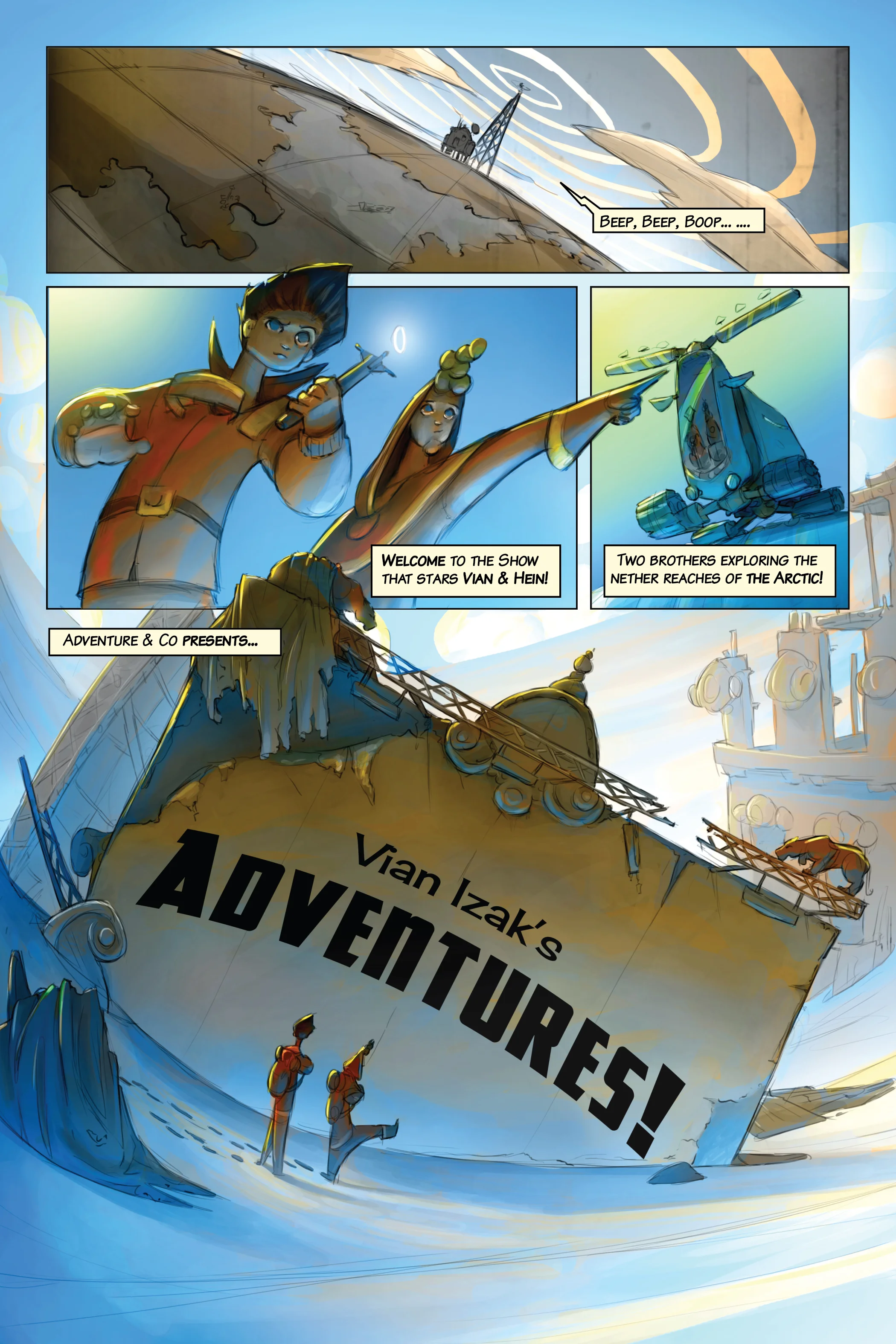 The first page of Vian Izak's Adventures!