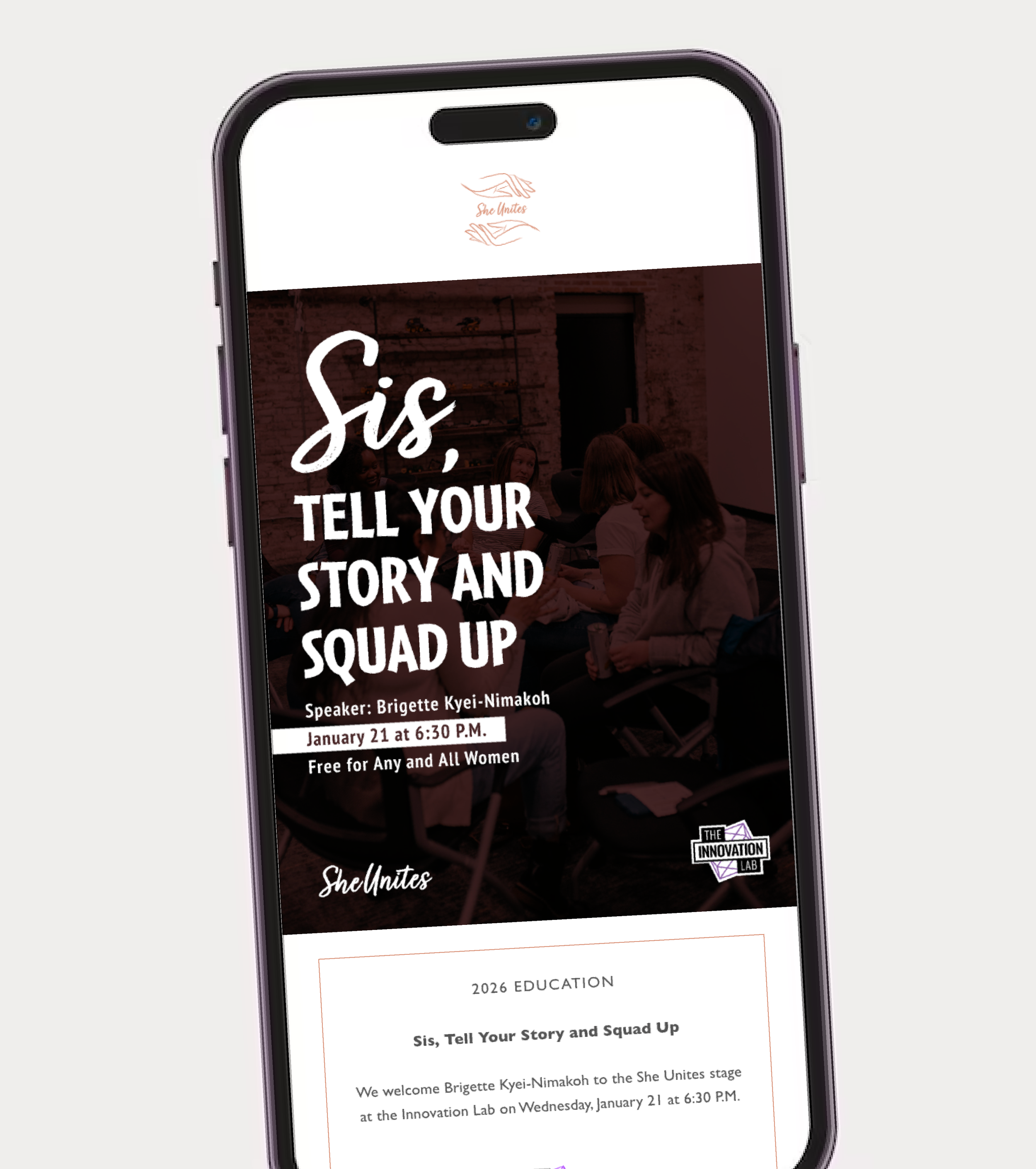 she unites email campaign non profit dubuque iowa flowdesk