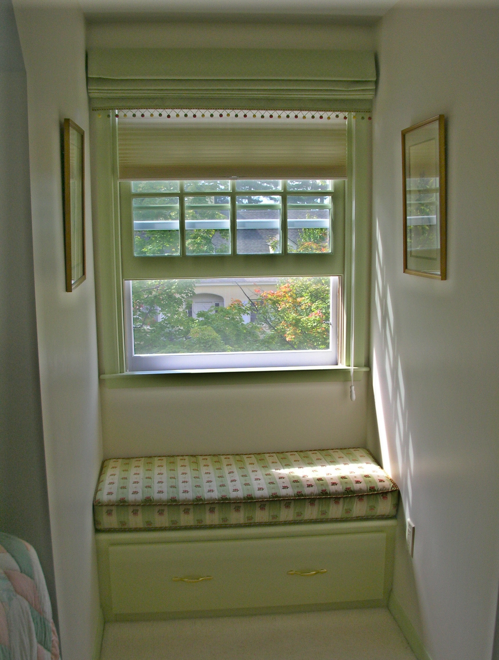 A classic cape usually has two or more dormers in the front. A window seat built into the dormer offers a place to perch, but also storage.