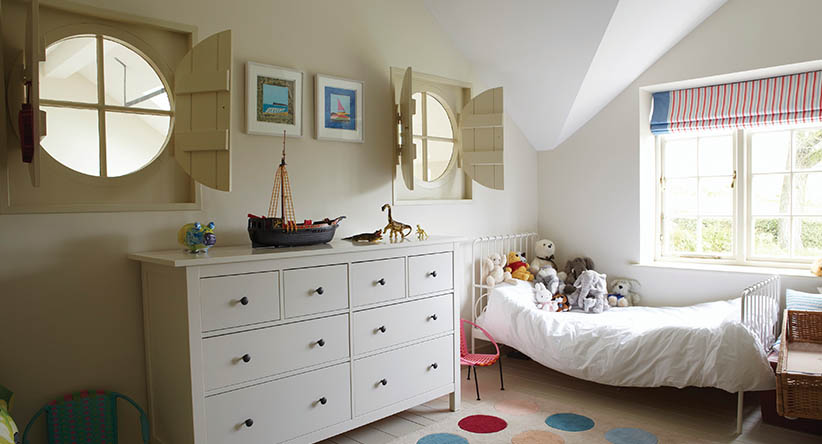 Farrow and Ball has incredible paint. The color saturation is rich and deep, even in their neutrals. In this room the walls are Slipper Satin and the trim is a creamy Off White.