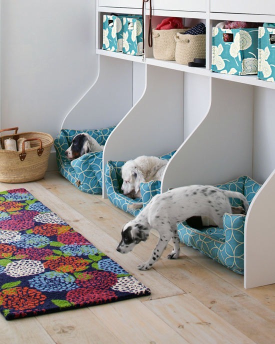 Another example of a small-scale home modification with fantastic results. What bold, fun colors to enliven the space!