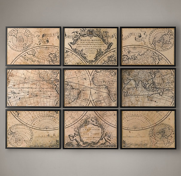 We have a mild obsession with maps over here at MJG Interiors so I had to include this cool, old world map for inspiration!