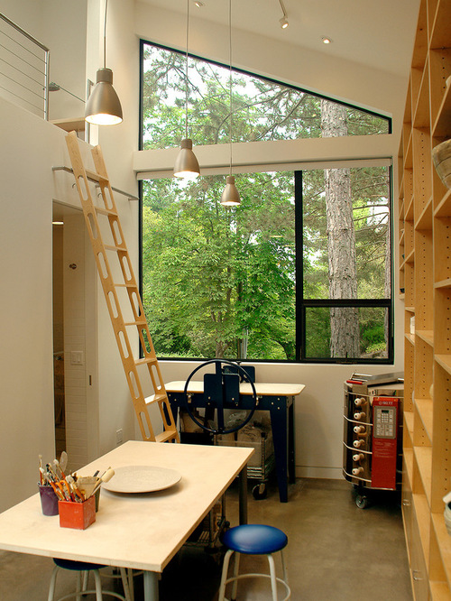 This beautiful potters studio could be in an annex to the house. The kiln gets pretty hot!
