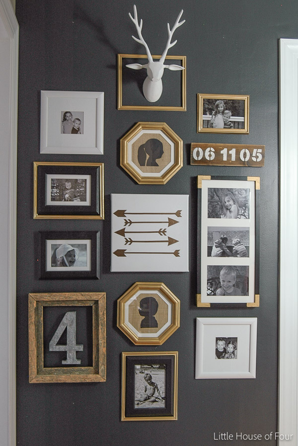 Katie who writes the blog Little House of Four recently shared this hallway update she did. It includes matted and framed silhouettes of her children. Charming and timeless!