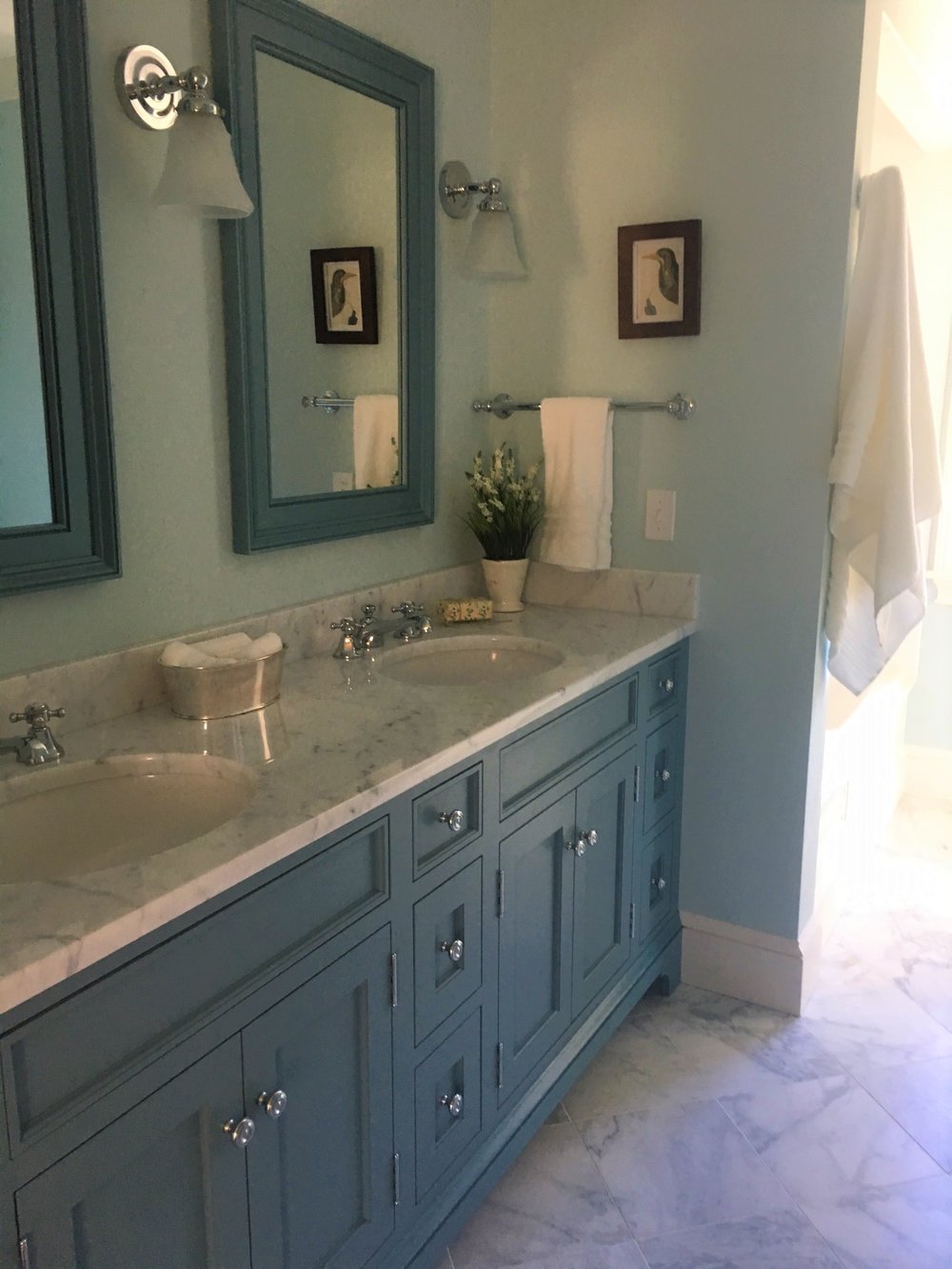 picture Benjamin Moore Slate Blue Bathroom day 146 relaxing color mjg