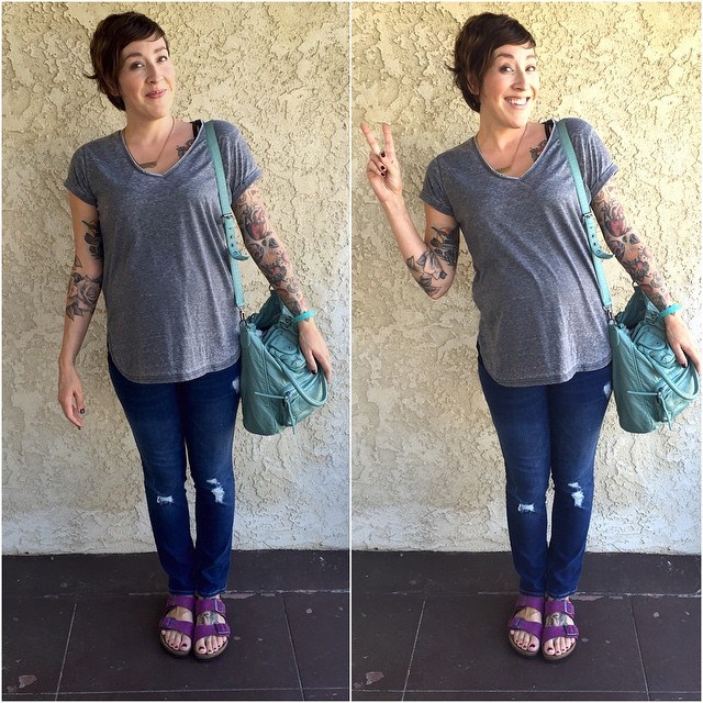 Off to Disneyland for a child-free Mama and Papa date! Last week for Southern California Select passholders before we are blocked out for the summer!! Top: Cotton On Jeans: Old Navy Maternity Purse: H&M Shoes: Birkenstocks