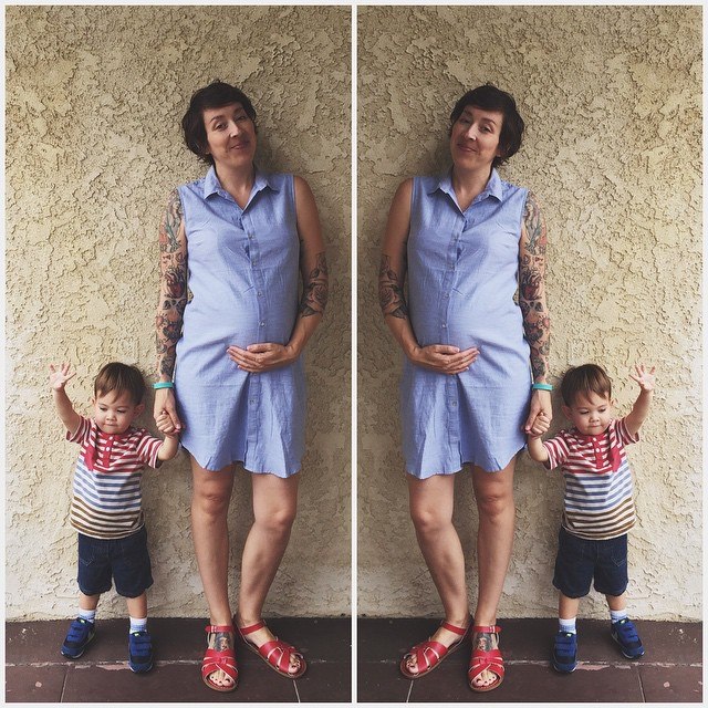 Dress: H&M Shoes: Saltwater Sandals