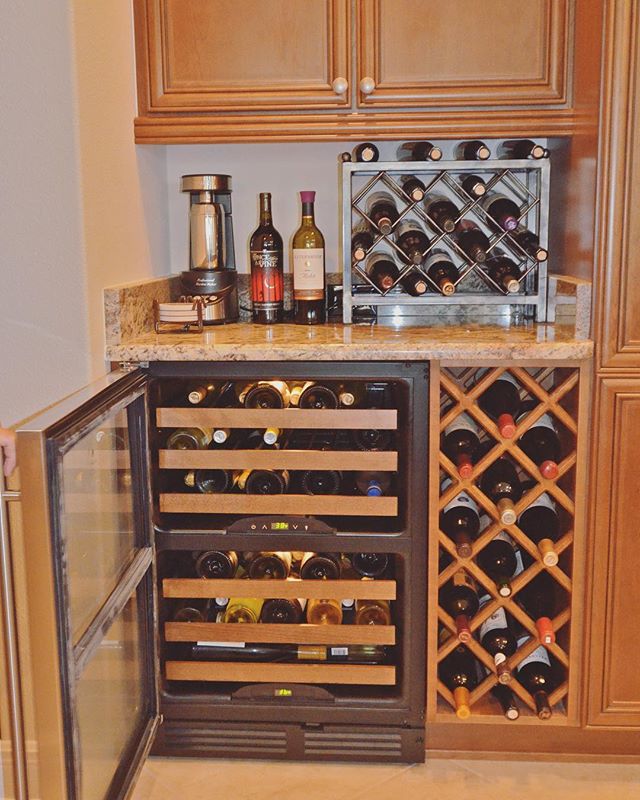 Custom wine rack and cellar. Midweek cheers! 🍷
.
.
.
#kitchencabinets #customcabinetry #winedownwednesday #winecellar #winerack #kitchengoals