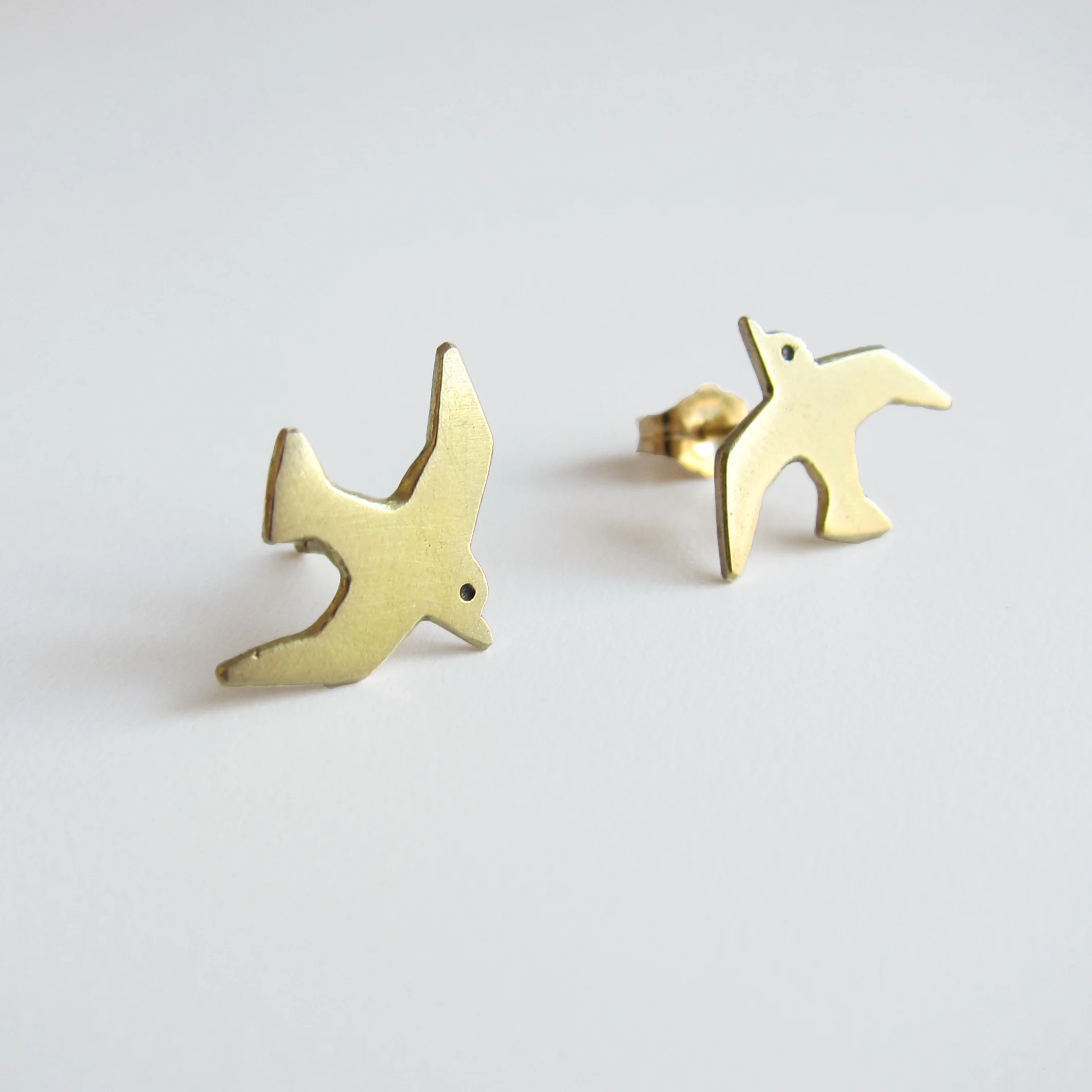 flying bird studs, 18k yellow.jpg