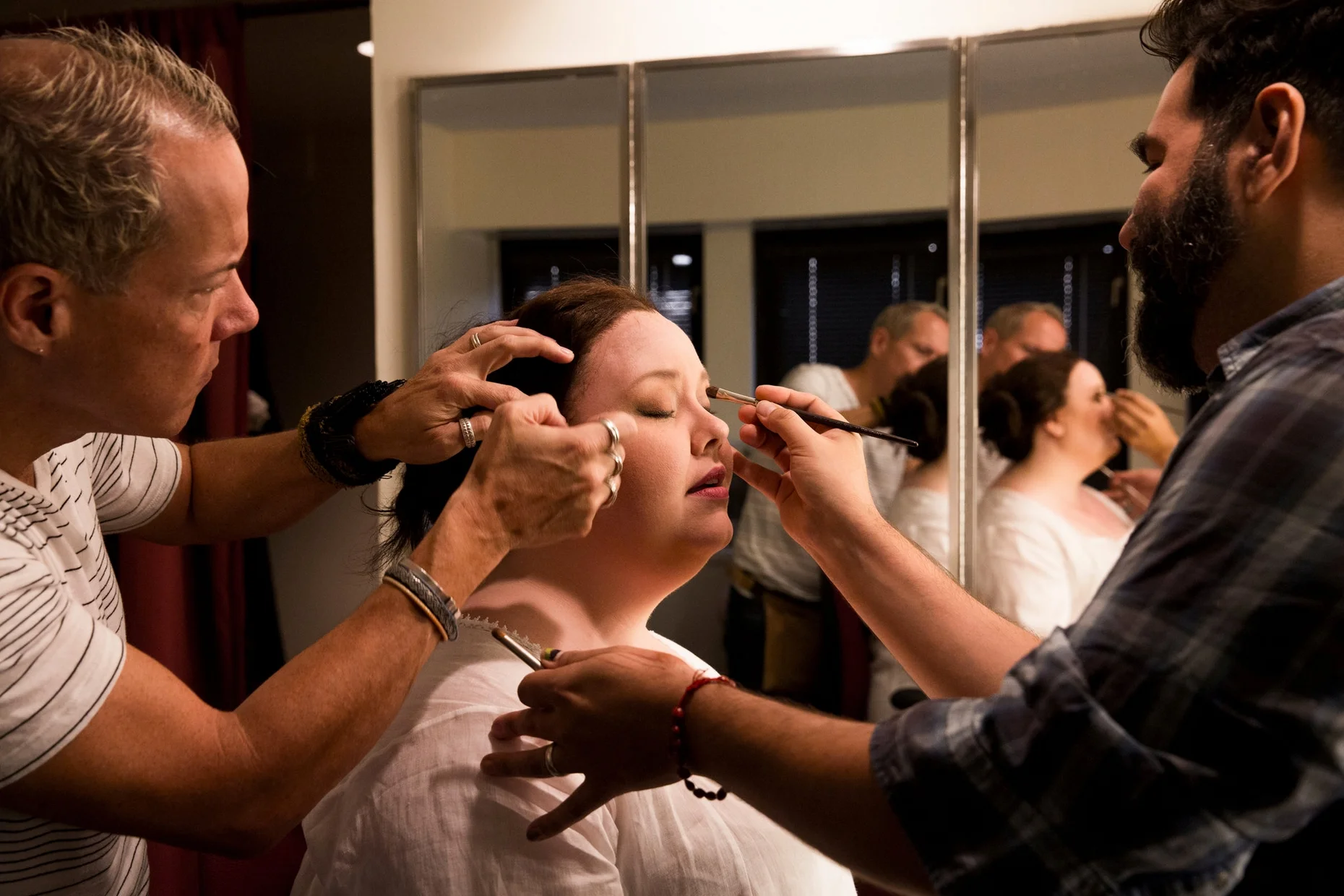 Jamie Barton preparing for “Anna Bolena." Credit: Stephanie Diani for The New York Times
