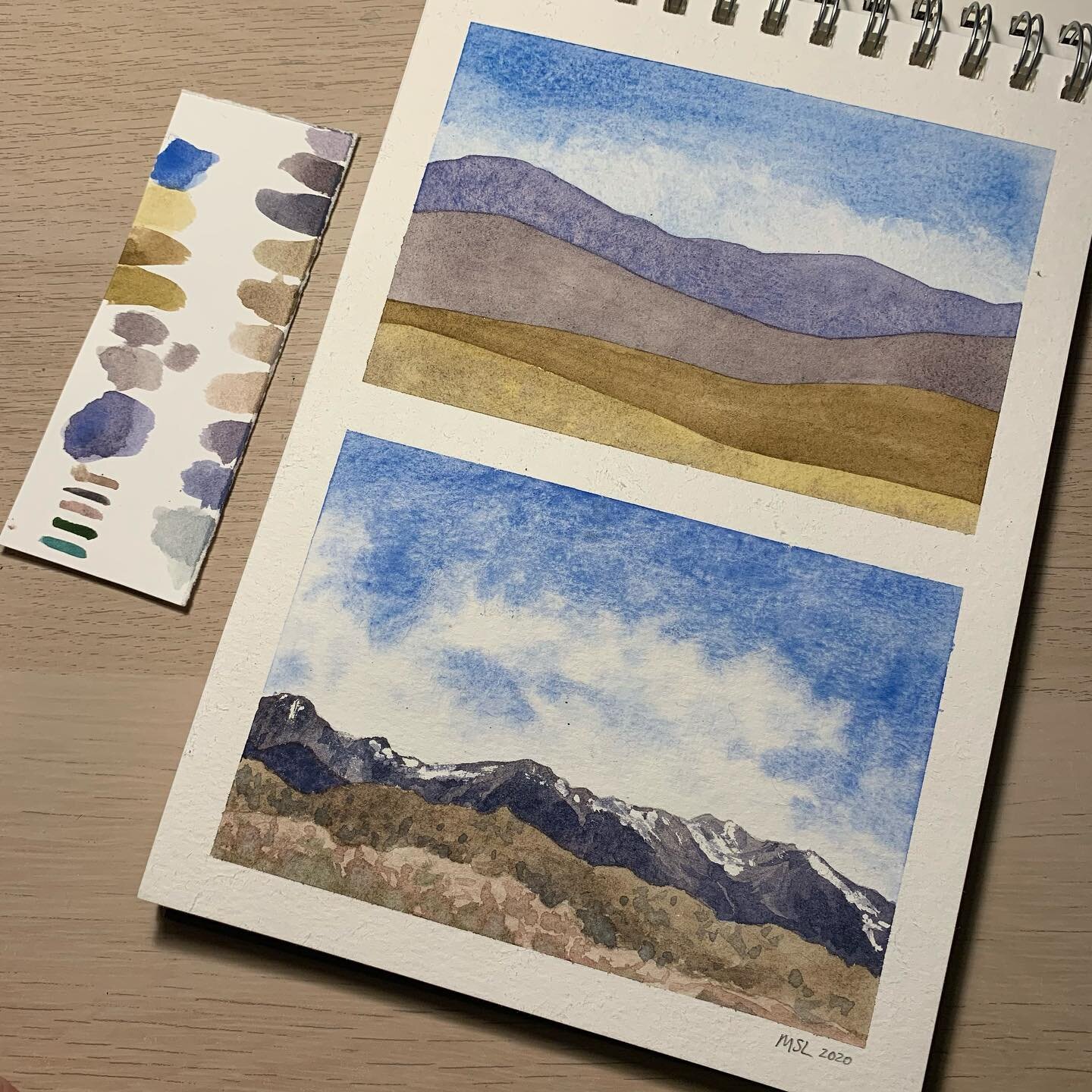 Results from my upcoming demonstration video, &ldquo;Painting Mountains,&rdquo; for @thefosterpaloalto coming out on November 3rd!
.
.
.
.
.
.
#mountains #paintingmountains #landscape #painting #watercolor #watercolour #winsorandnewton #thefoster #ar