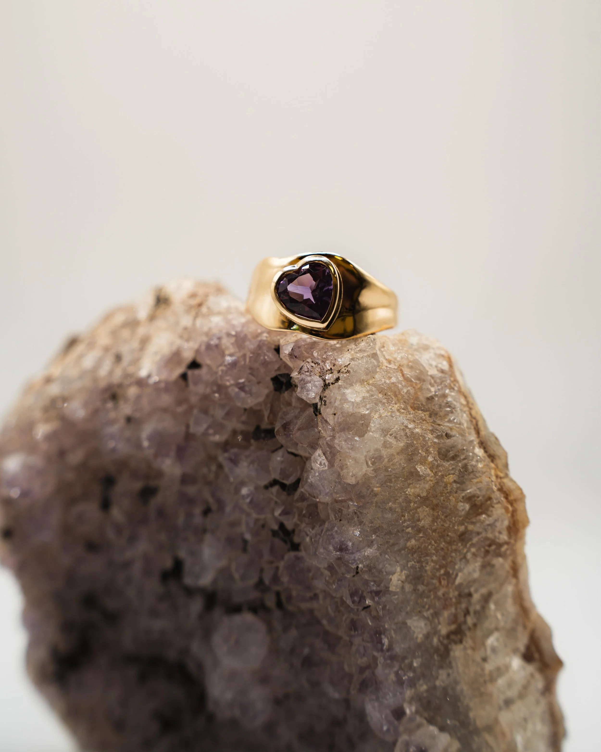 BRB. Making versions in every stone shape and gemstone color. 💜💜💜
Loved creating this for @clairekeathleyphoto with her heirloom amethyst and heirloom gold. 
.
.
.
.
📸: @pattyframes 
#amethystjewelry #custombirthstonejewelry #cincinnatijeweler #j