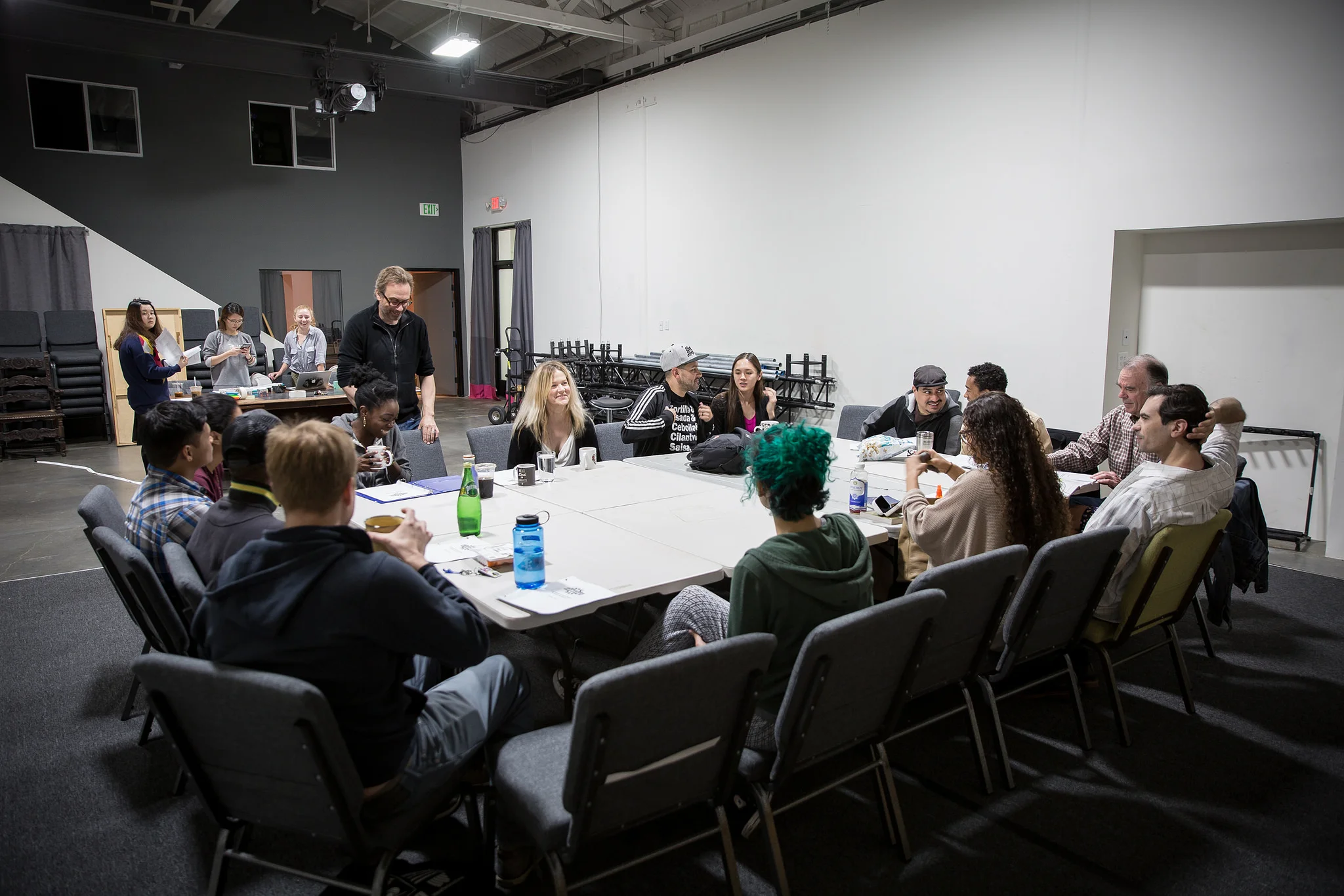 FIRST REHEARSAL FOR THE GRIFFITH park free shakespeare festival this summer.