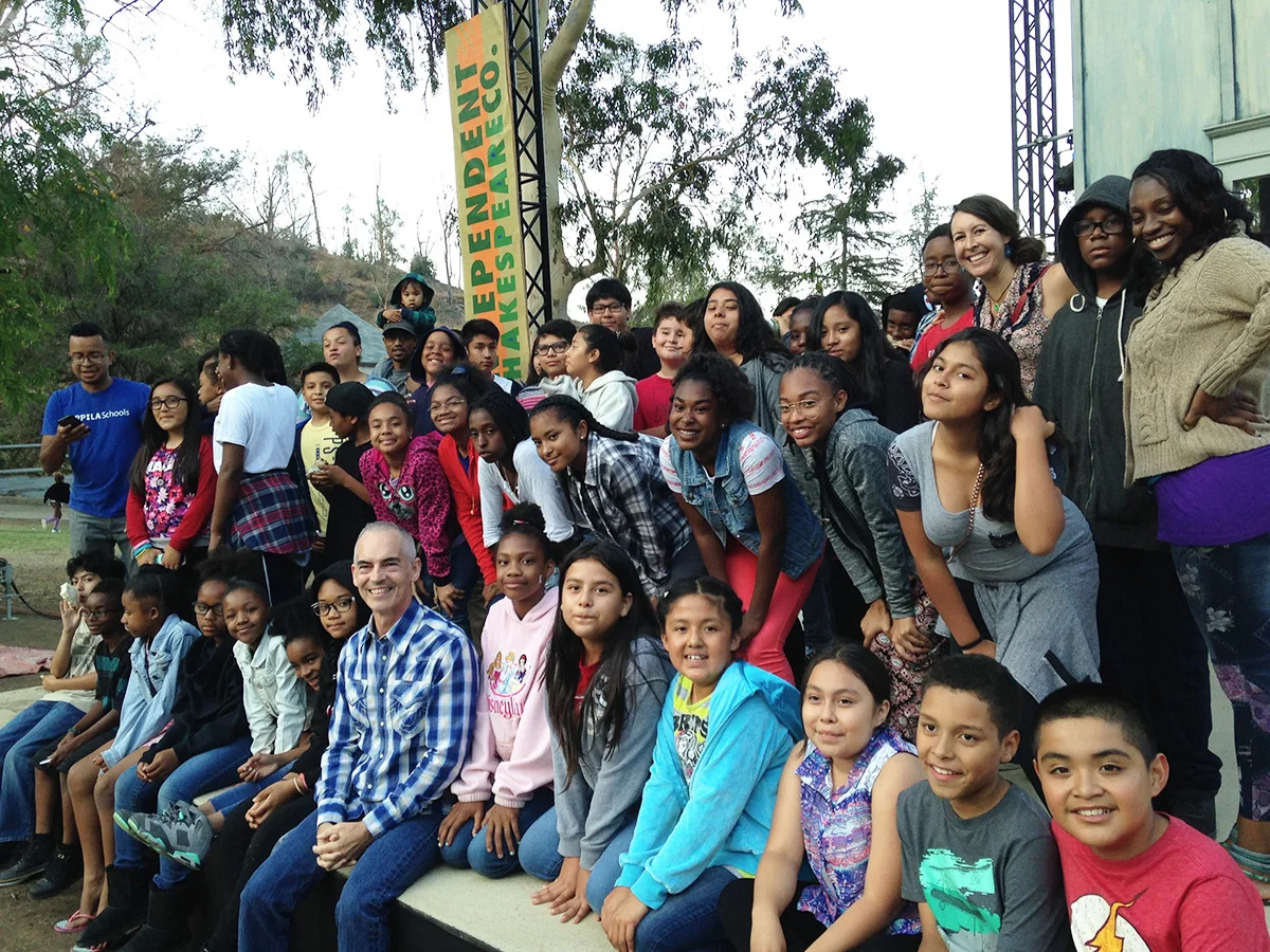 Councilmember mitch o’farrell with the students of kipp