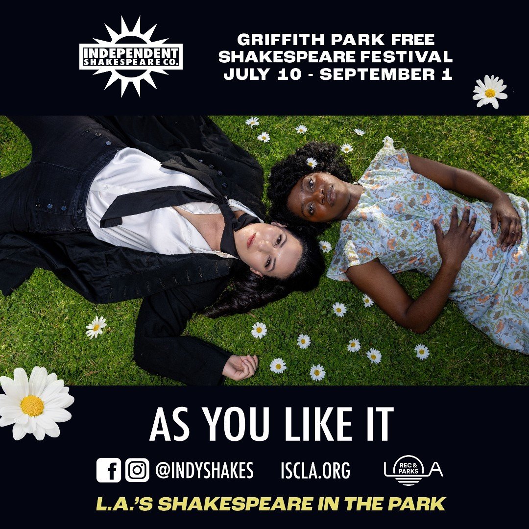 It's Shakespeare's birthday, so we're celebrating by announcing the 2024 Griffith Park Shakespeare Festival! Starting July 10, join us in the dell for a full summer of As You Like It! 

Keep your eyes peeled for additional details to be released duri