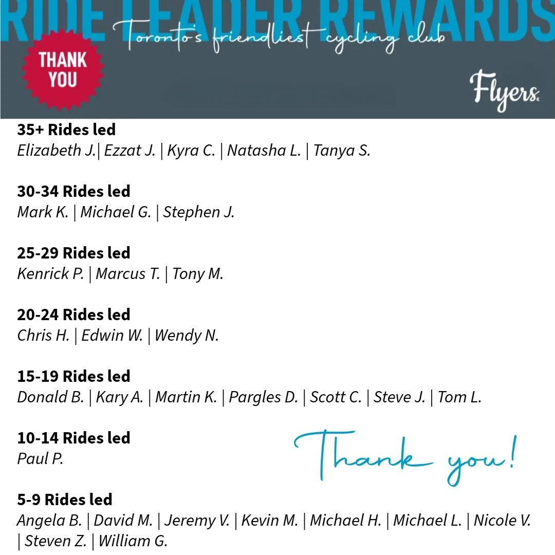 RideLeaders &mdash; thank you for an incredible year.
Your time, patience, and energy keep our rides safe, fun, and rolling smoothly. Truly, without RideLeaders, we wouldn&rsquo;t have a club at all.

We appreciate everything you do, and we&rsquo;re 