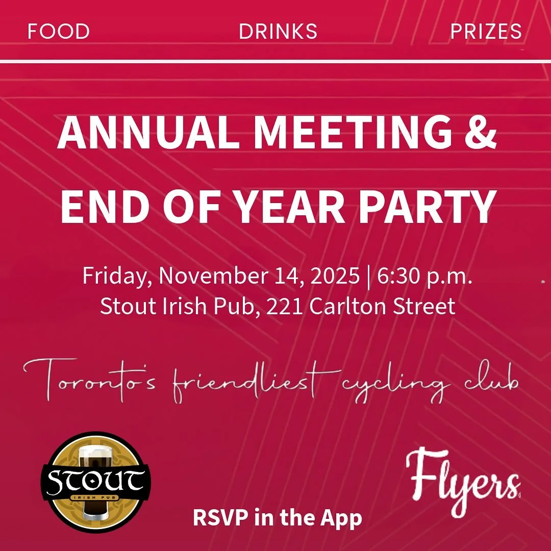 📅 Friday, November 14, 2025
🕡 Registration: 6:30 p.m.&ensp;|&ensp;Meeting begins: 7:00 p.m. sharp
📍 Stout Irish Pub, 221 Carlton Street 

AGM starts at 7:00 p.m. sharp followed by our End of Season Party + Year End Awards. 

In order to vote at th