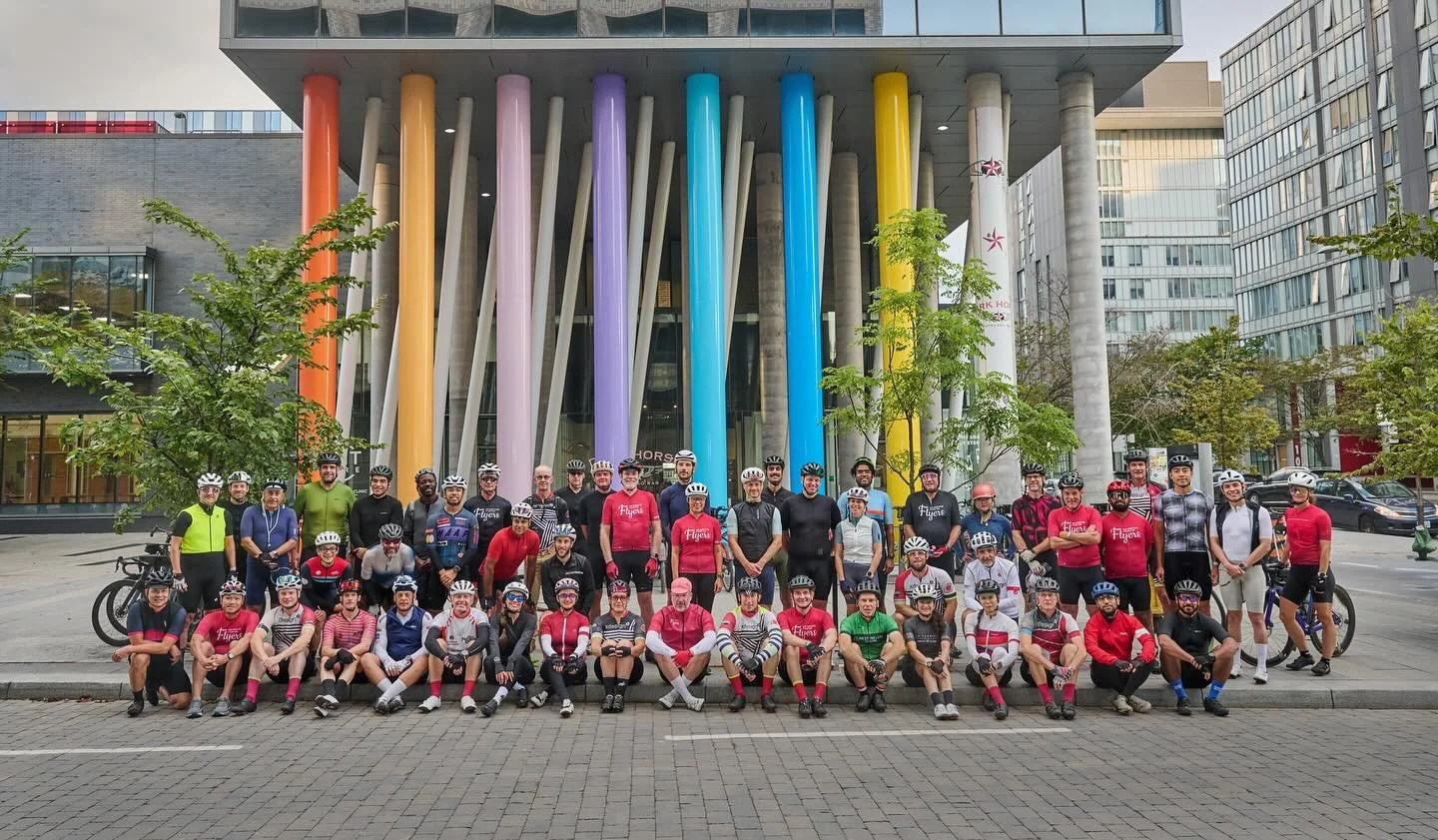 Annual Club Photo 2025 ✅ 

Thanks to everyone who came out and made this moment possible. And a special shoutout to @summerspictures for capturing the spirit of our season 📸🚴&zwj;♂️

#ClubPhotoDay
 #CyclingCommunity 
#dhflyerscc
#torontosfriendlies