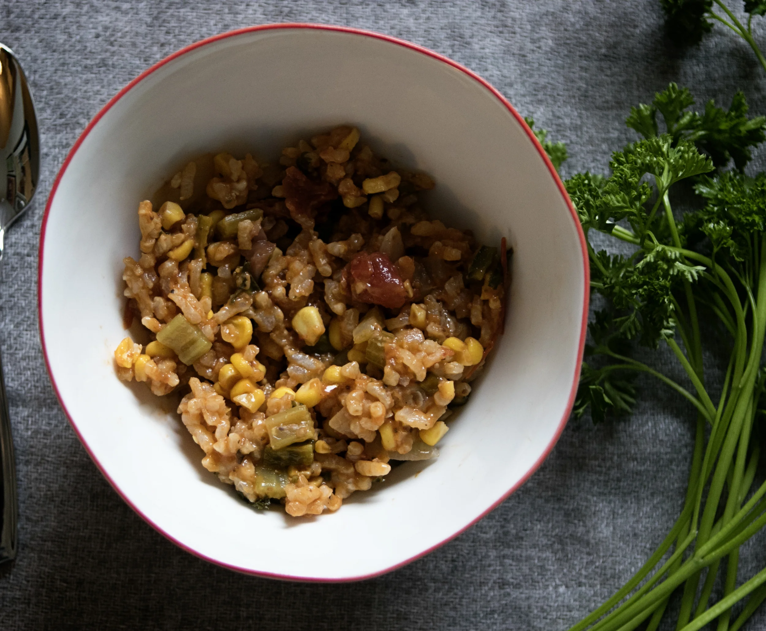 Sausage Jambalaya with Corn & Peppers