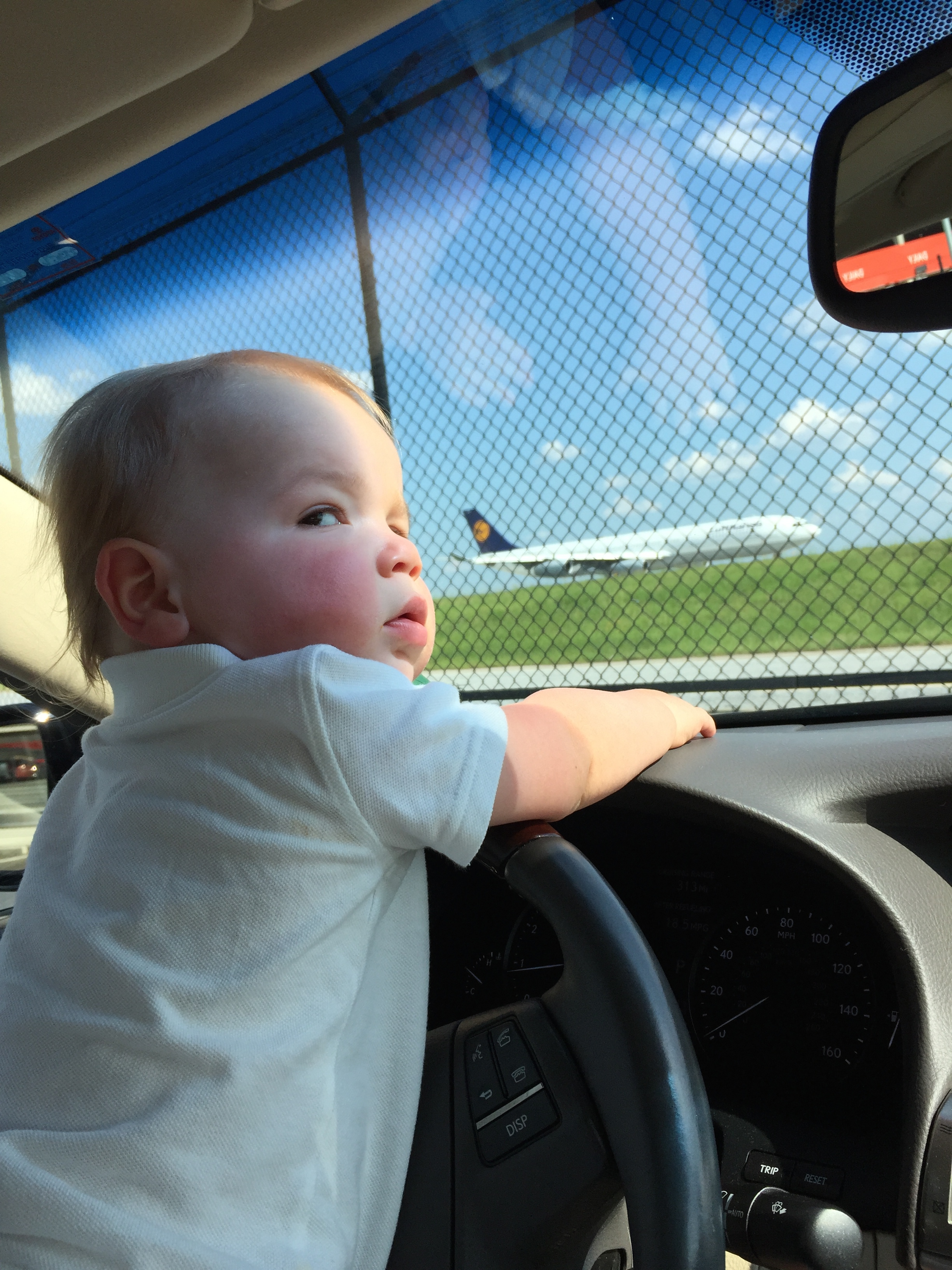 Watching planes like my daddy.