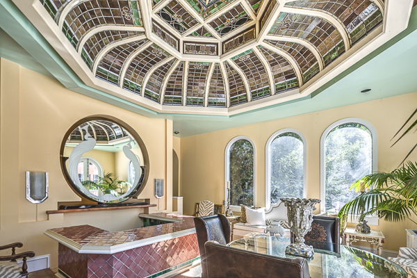 Inside of pool house
