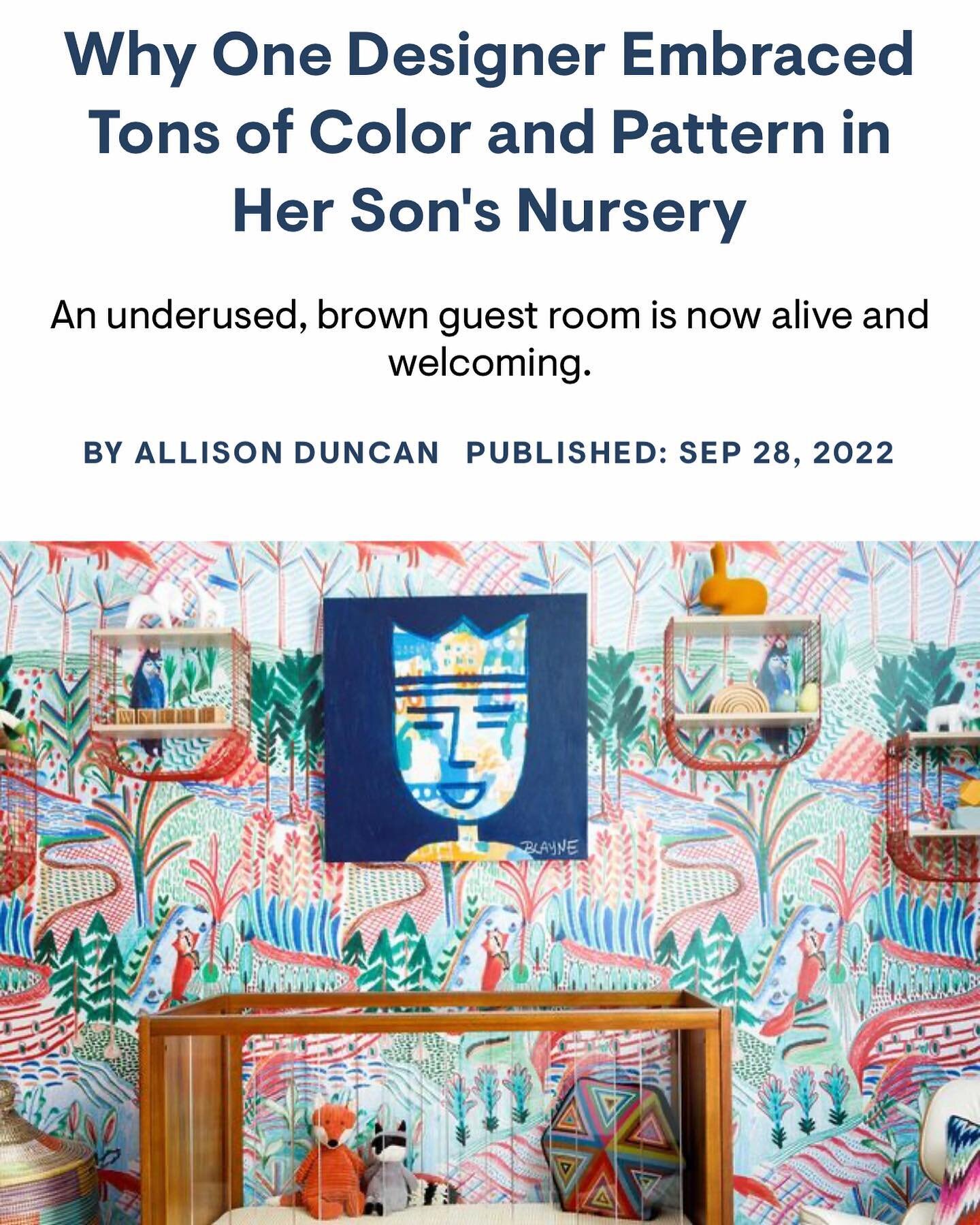 We lost my dad 6 years ago today, and this morning my brother texted me to tell me this painting was on the @housebeautiful home page ❤️❤️❤️❤️❤️. Thank so so much @colordrunk_designs for including my work! This room is magical!!!