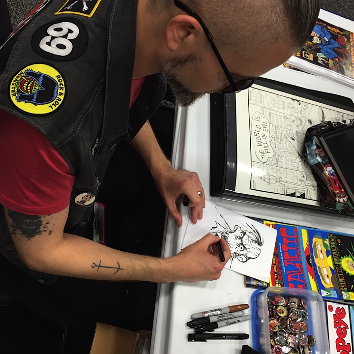 We made a few with blank covers so Tom could grace them with a ape sketches. We sold out of dem bitches.