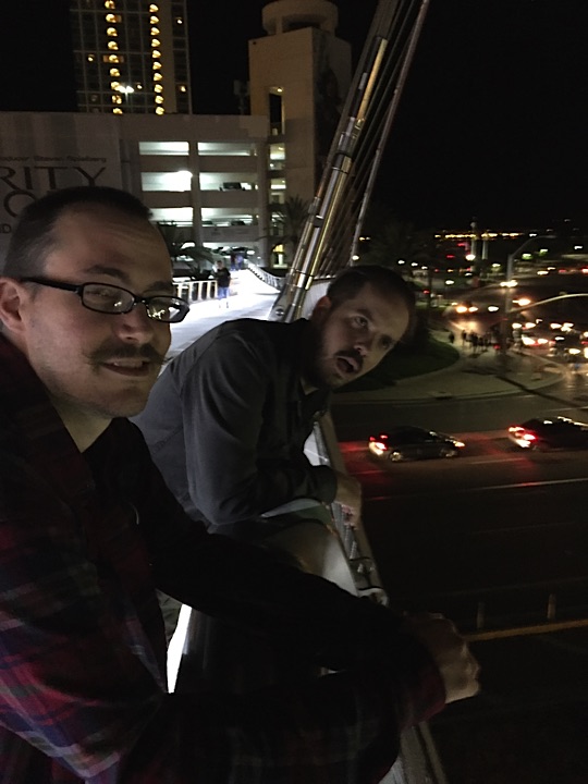 "Erased our Minds" while hanging out on a bridge during the Eisners with Seattle based artist, Marc J Palm.