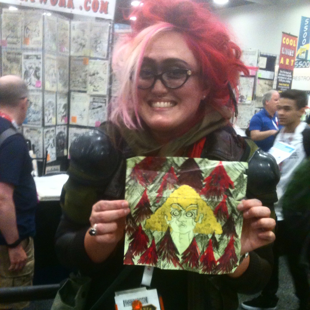 Even Keenan's older comic GALACTIC BREAKDOWN got some love from Krysta. She made this post-it note piece of ROIDS!!!