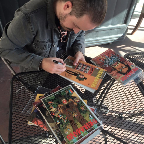 Signed a few comics while hanging at The MINT.