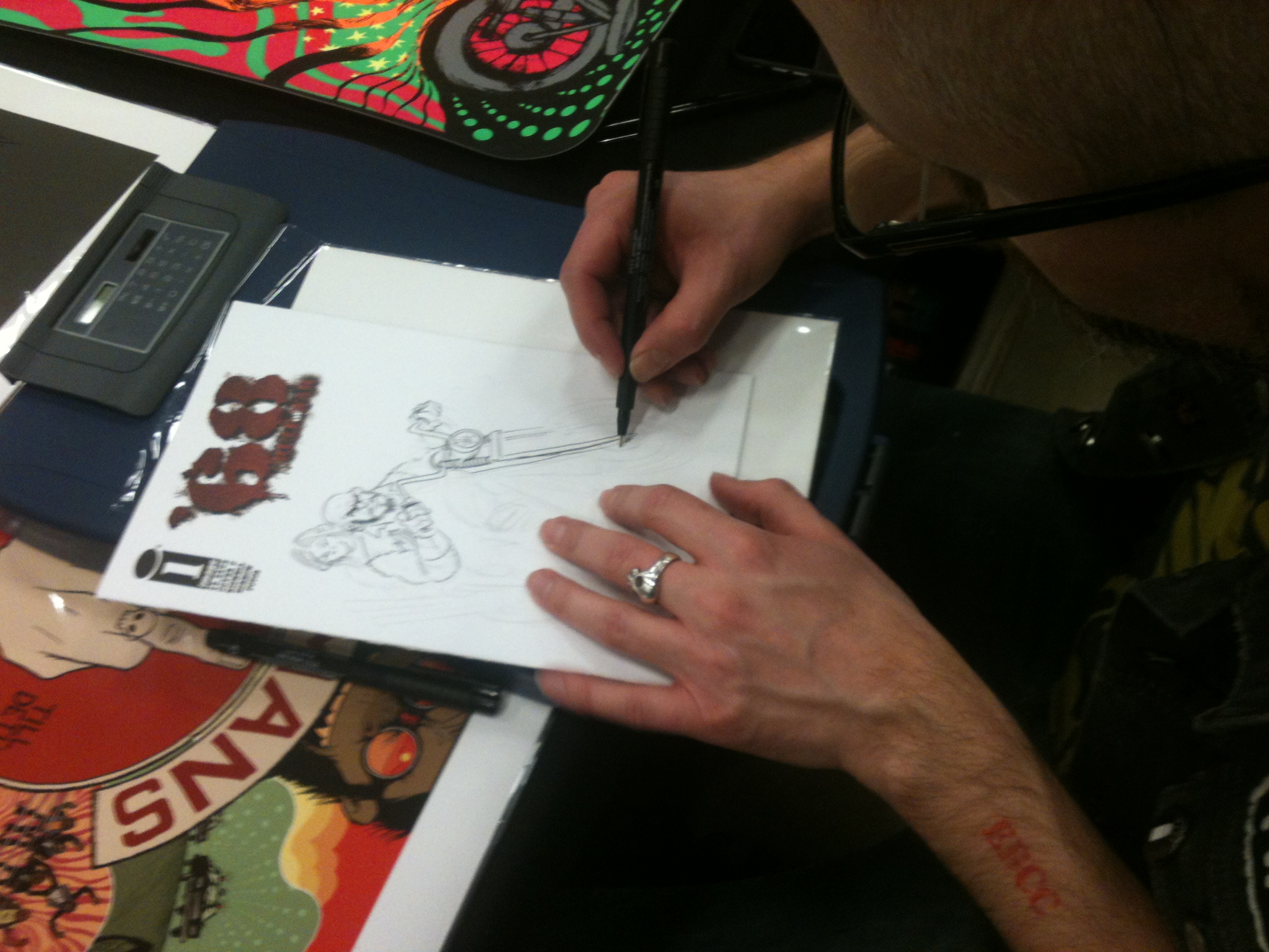 Tom did a few cover sketches.