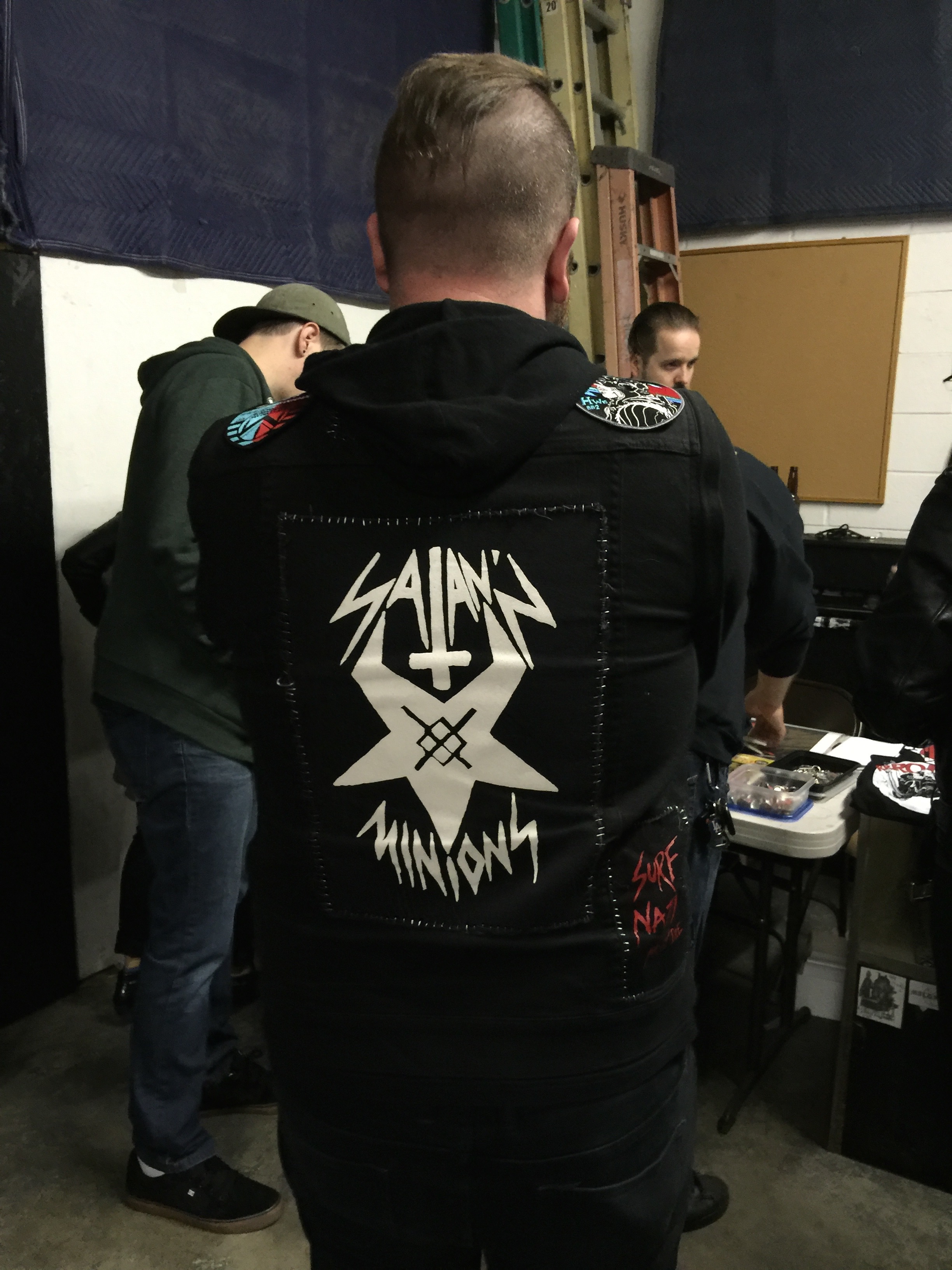Tom K. was also sporting his homemade Satan'z Minions patch!!