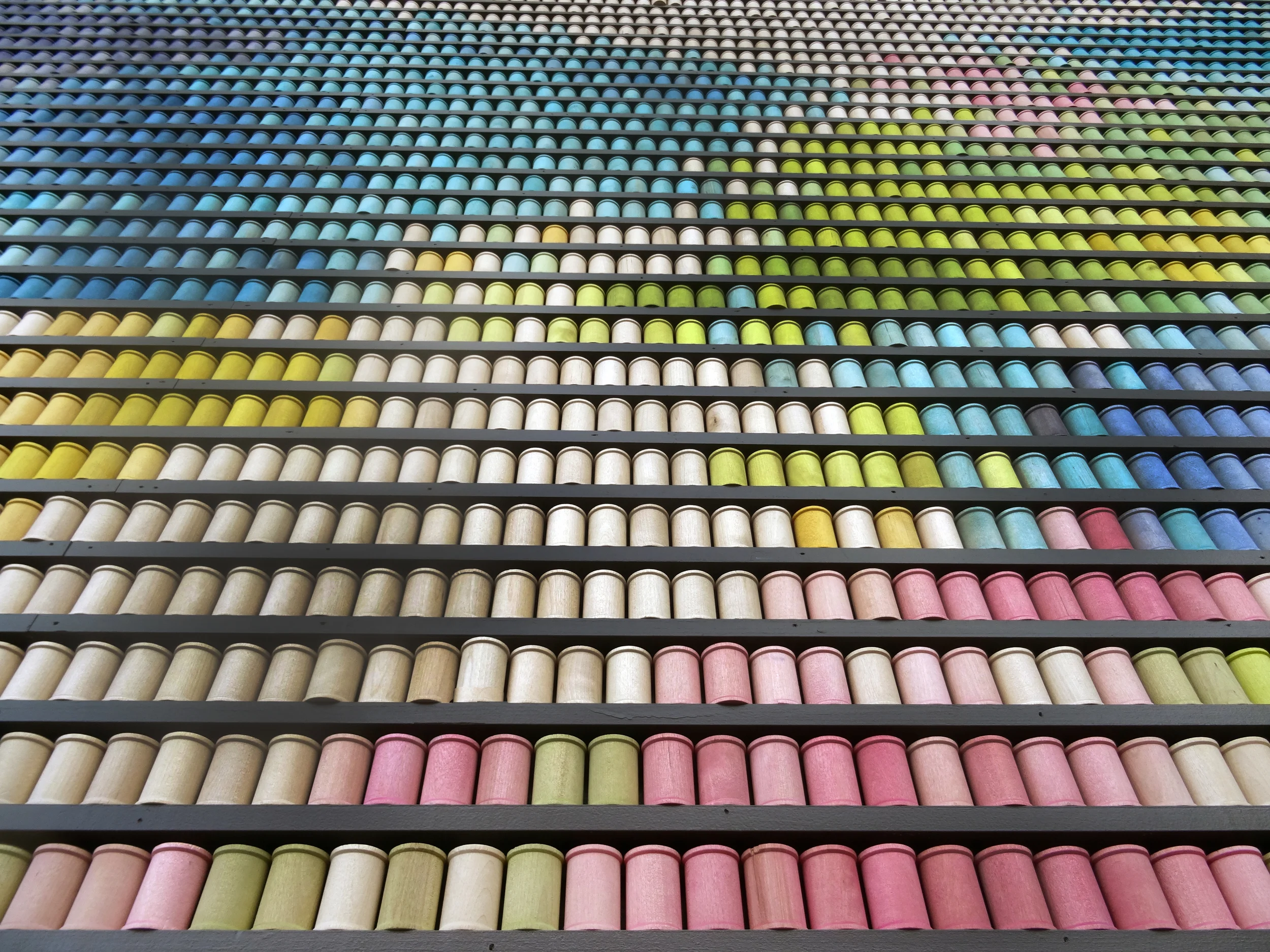 Wooden Spool Installation (detail)