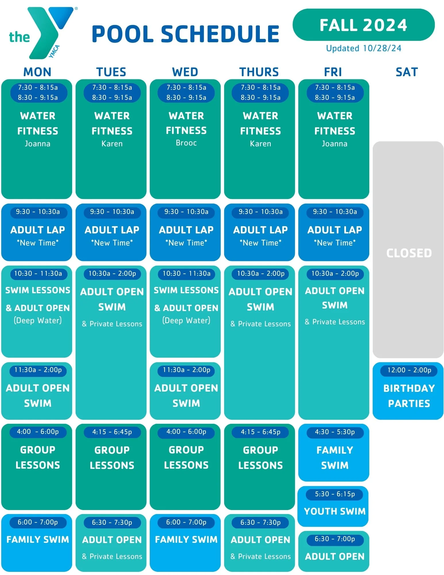 Wenatchee Valley YMCA - Schedules