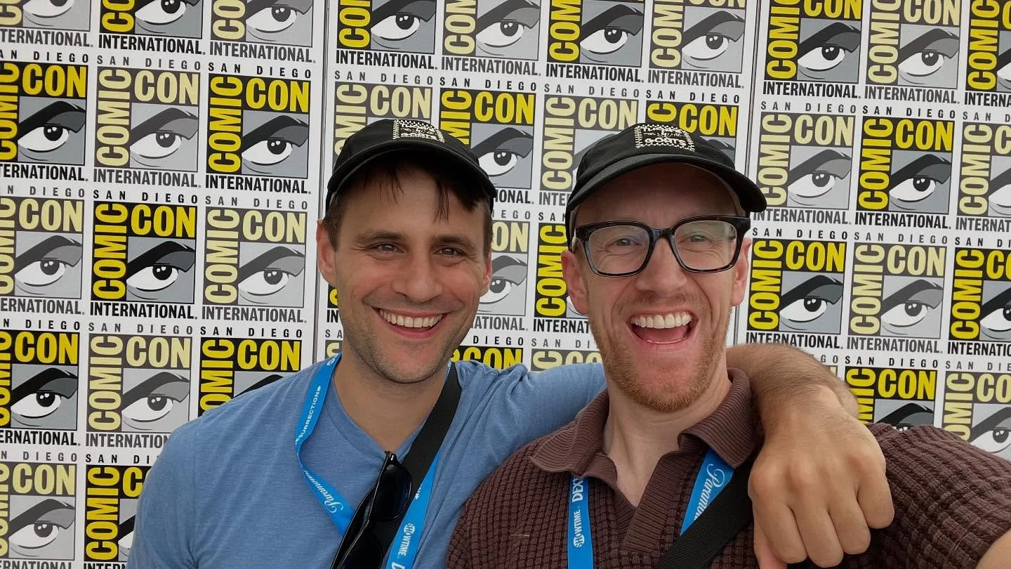 @reallygoodatbasketball and I are spreading the word about our new comedy series @thorsgoats at San Diego Comic Con. The love for the puppets is real and we are having a blast. We aren&rsquo;t tired at all. I&rsquo;m on the Page to Puppets panel toni