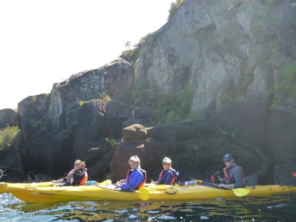 All over this wall of rock are beautiful Maori carvings