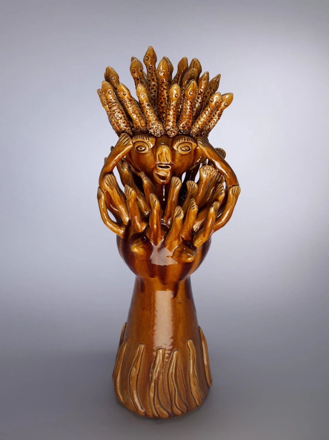 Portuguese ceramic representation of Medusa. Photographed for Dr. Anthony Shelton's book, Heaven &amp; Hell, 2014. MOA CAT: 2956/16 c.2012 by Julia Ramalho. Portugal: Braga, Barcelos 