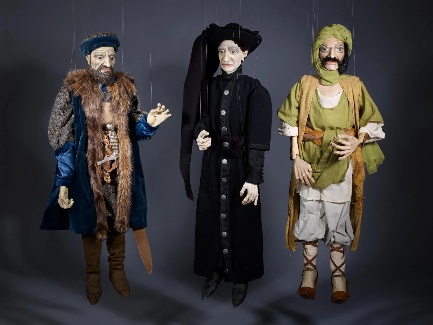  Three characters from the Portuguese epic poem, "Os Lusíadas"&nbsp;made by Jorge Cerqueira. Photographed for Dr. Anthony Shelton's book Heaven &amp; Hell. MOA CAT: 2956/295 a-b, 2956/296, 2956/299 c.2012 Portugal: Lisboa, Sintra 