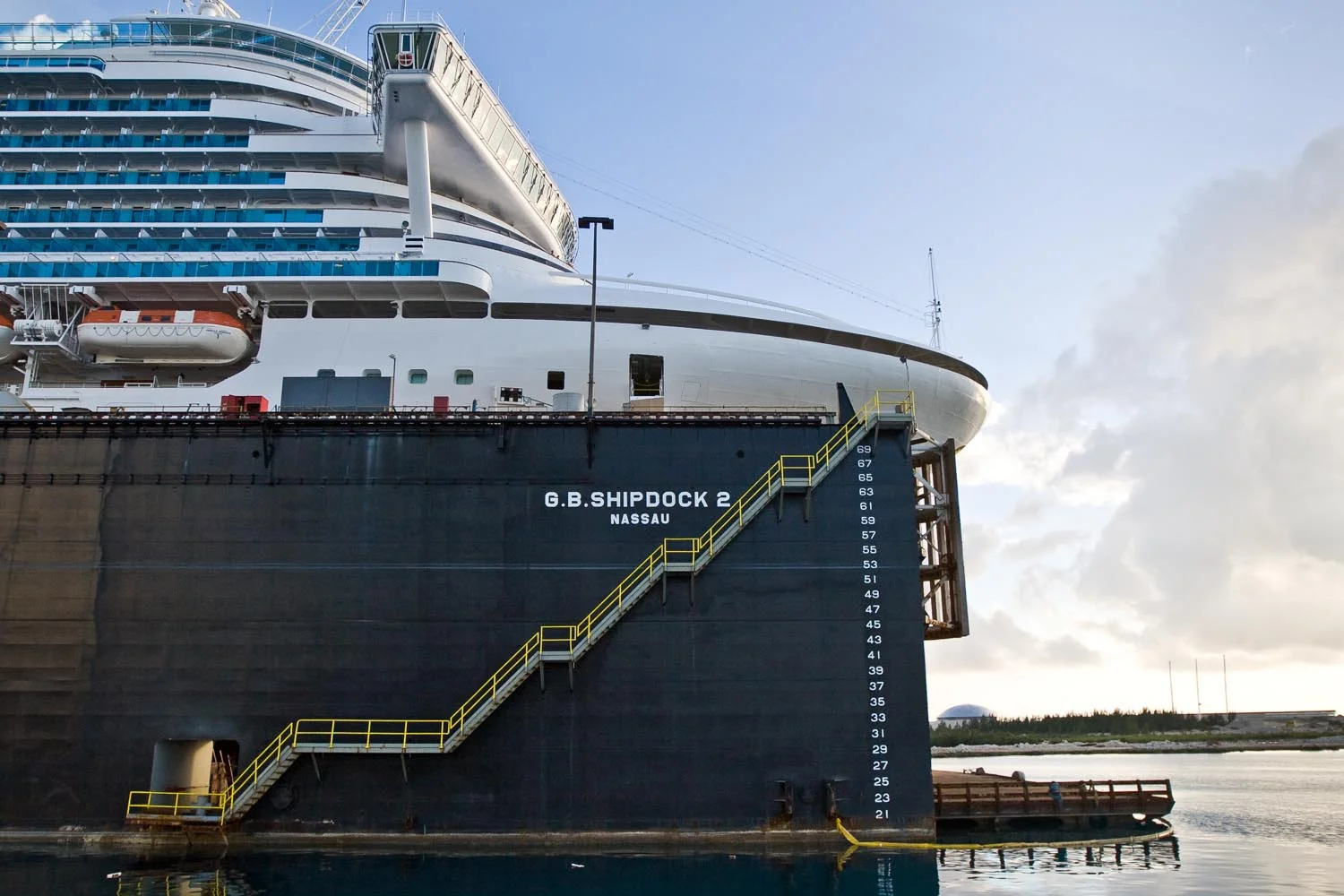  The Emerald Princess in dry dock: Nassau, Bahamas 