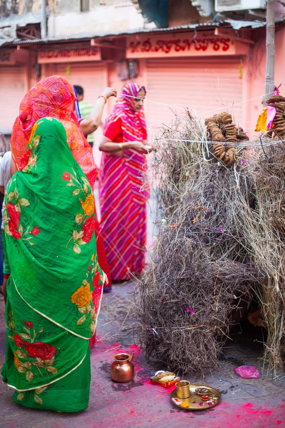 Preparations for&nbsp;the metaphorical burning of the evil demoness, Holika 
