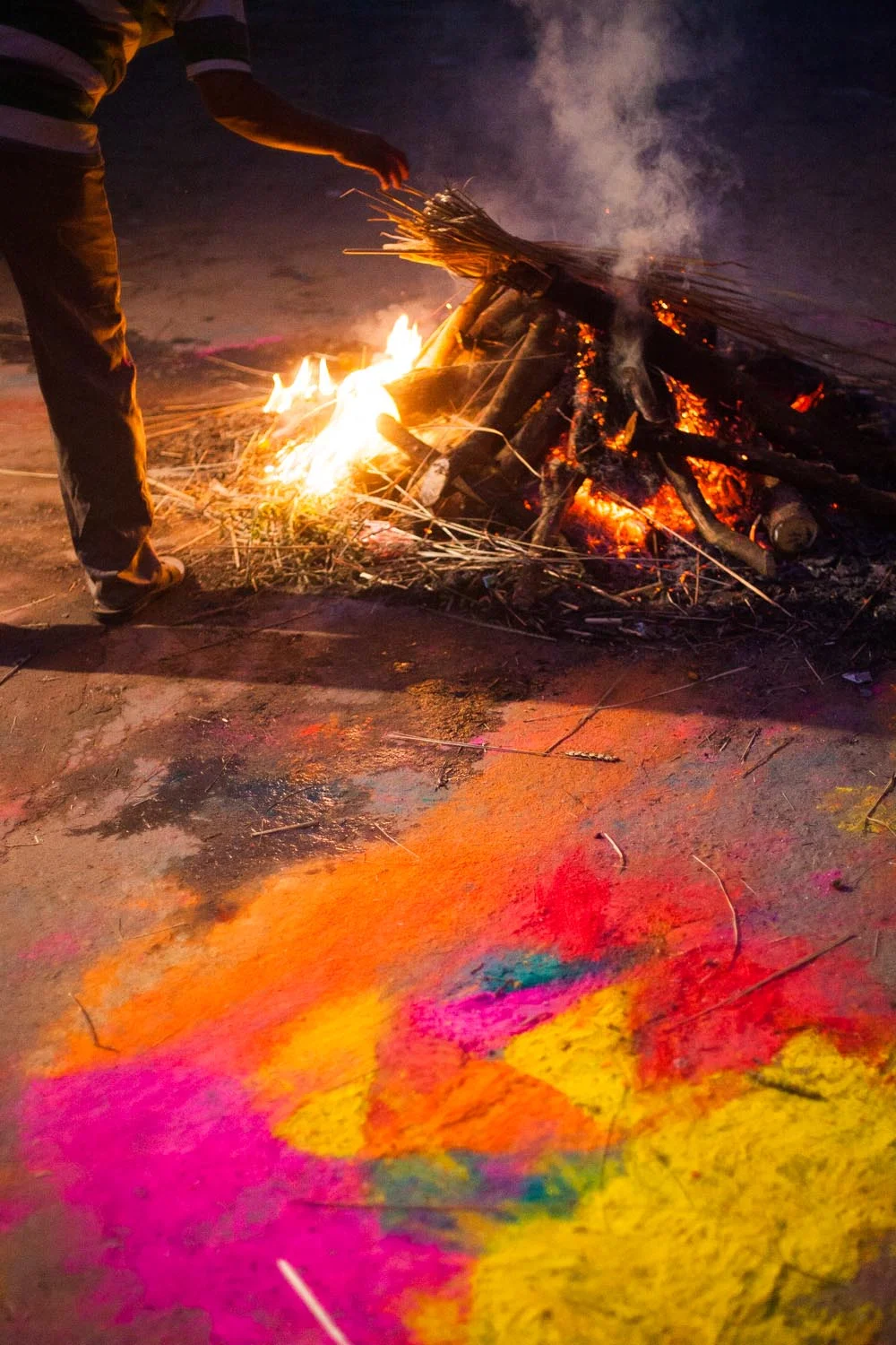  Rangoli and a Holika Bonfire: Jaipur 