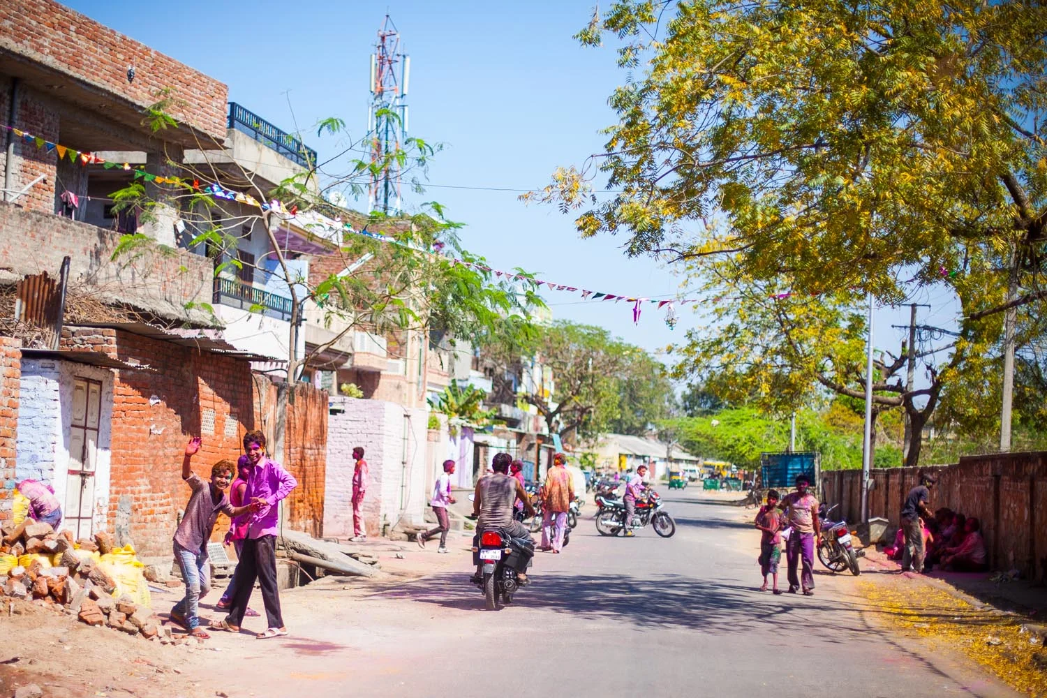  Holi in the streets of The Pink City: Jaipur, Rajasthan 