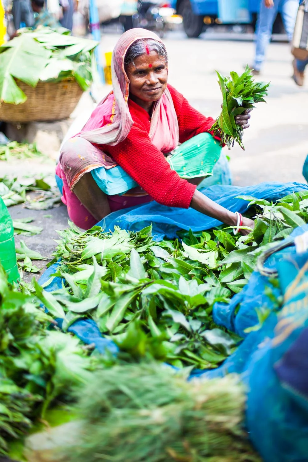  Lady in the Flower Market:&nbsp;Kolkata 