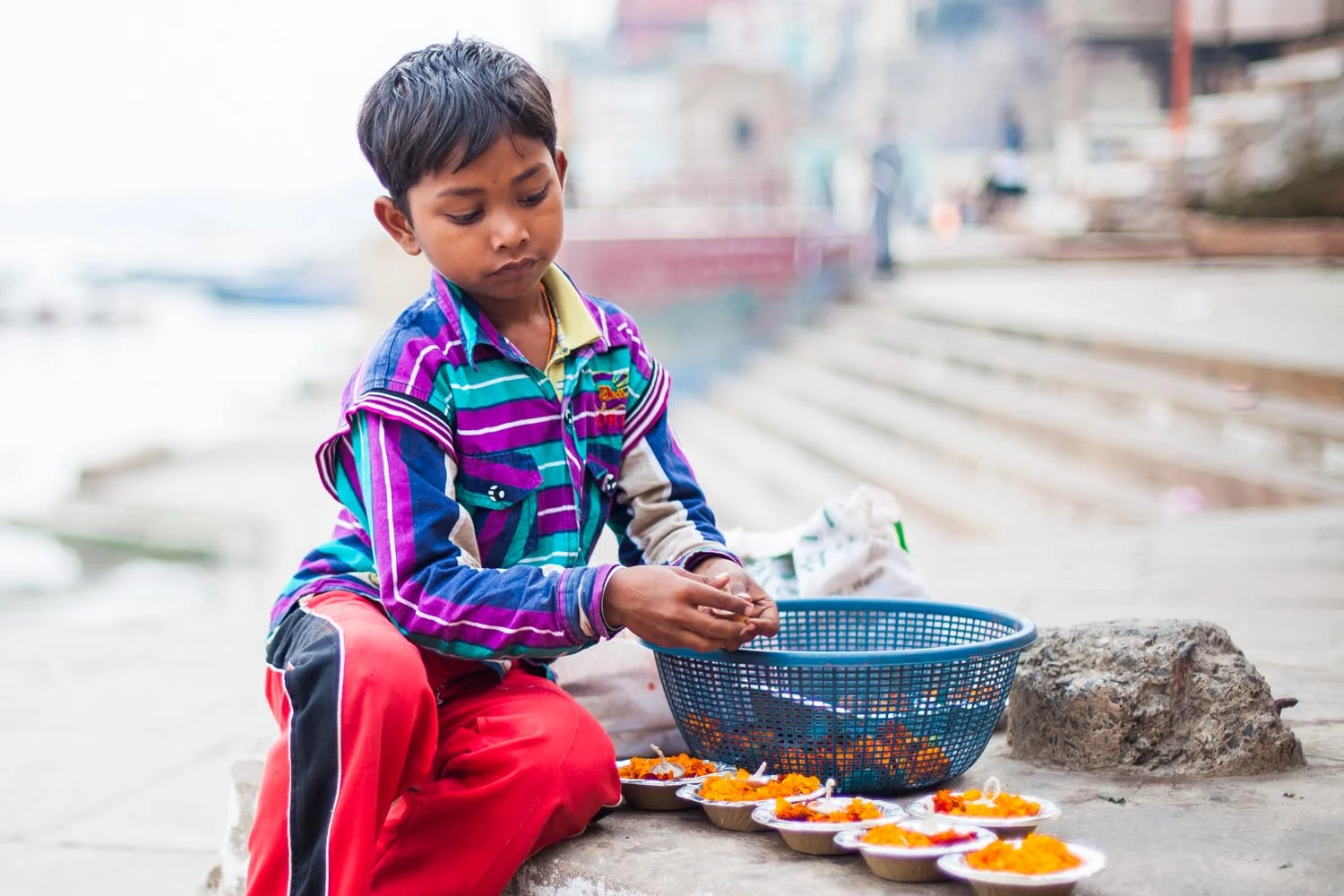  Offerings for the Ganga: Varanasi, Uttar Pradesh 