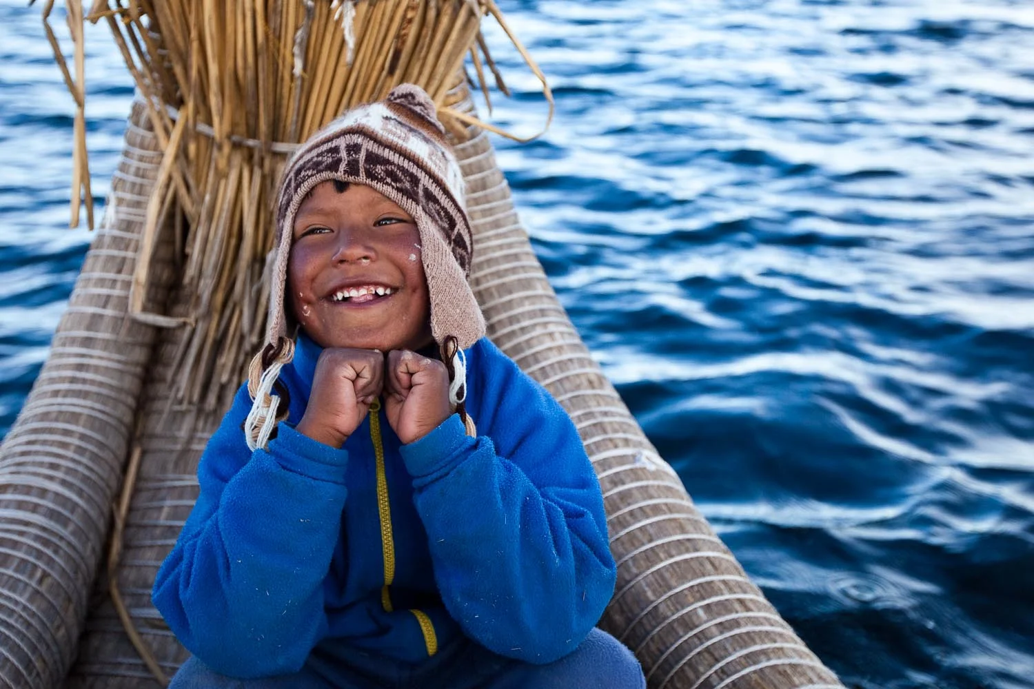  the Uru people, or the Qhas Qut suñi (Sons of the Sun), have lived on floating islands made out of totora reeds for over 500 years: Lake Titicaca, Perú 