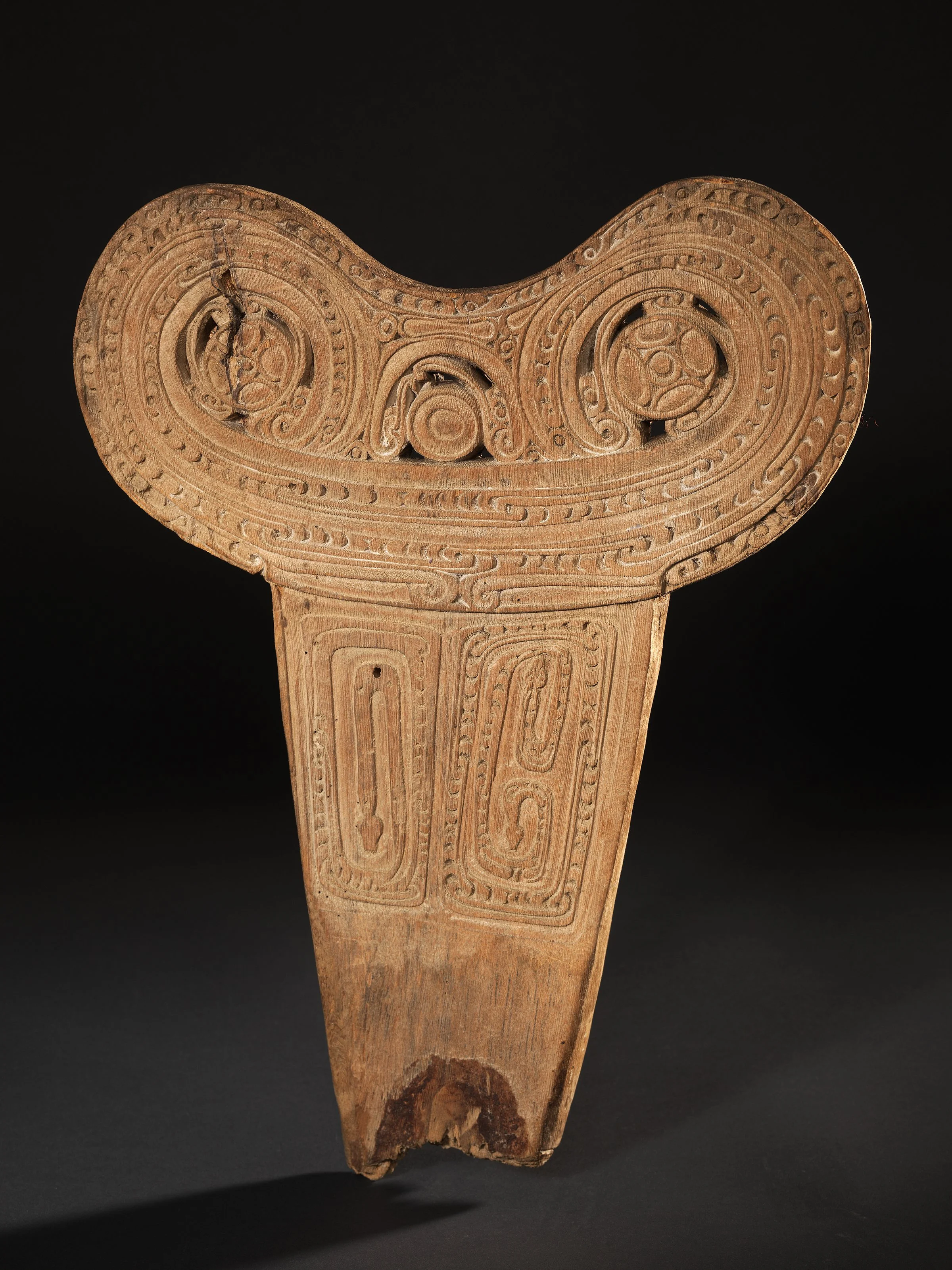 Broken piece from the front of a Canoe