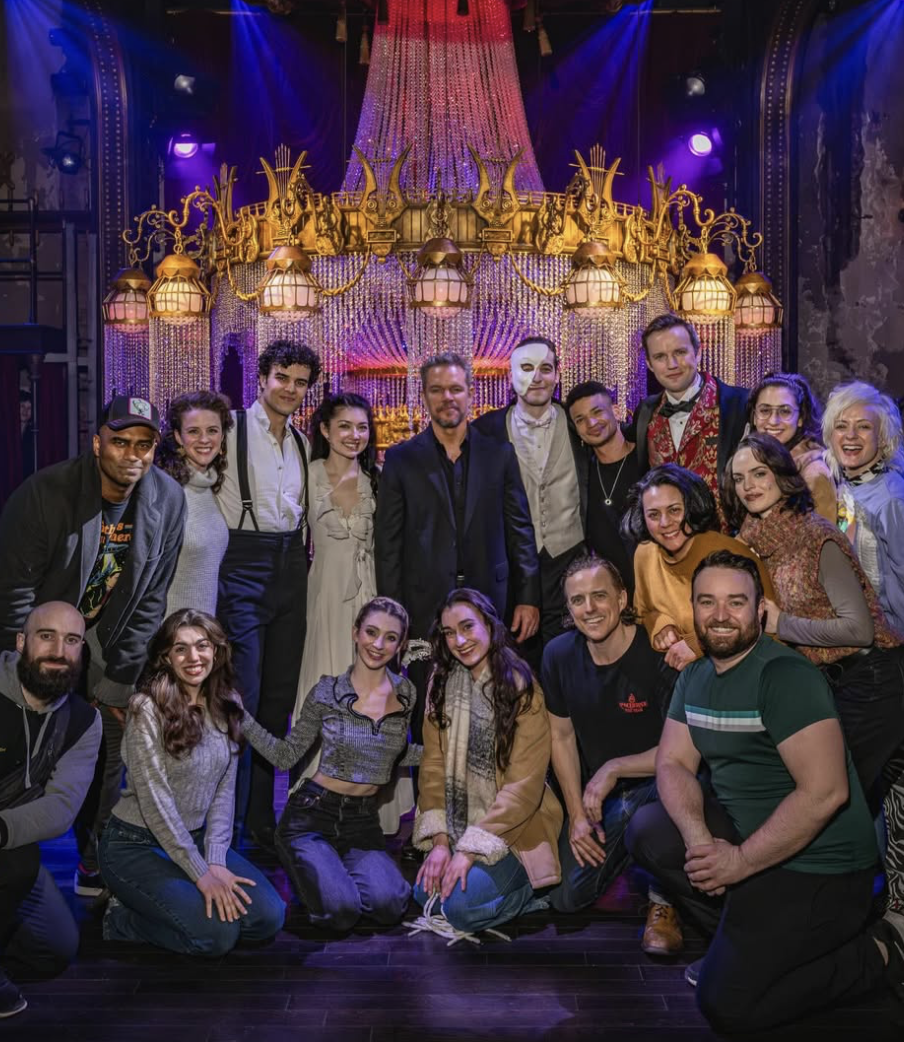  Some of the Masquerade Company with Matt Damon © Thomas Mundell 2026