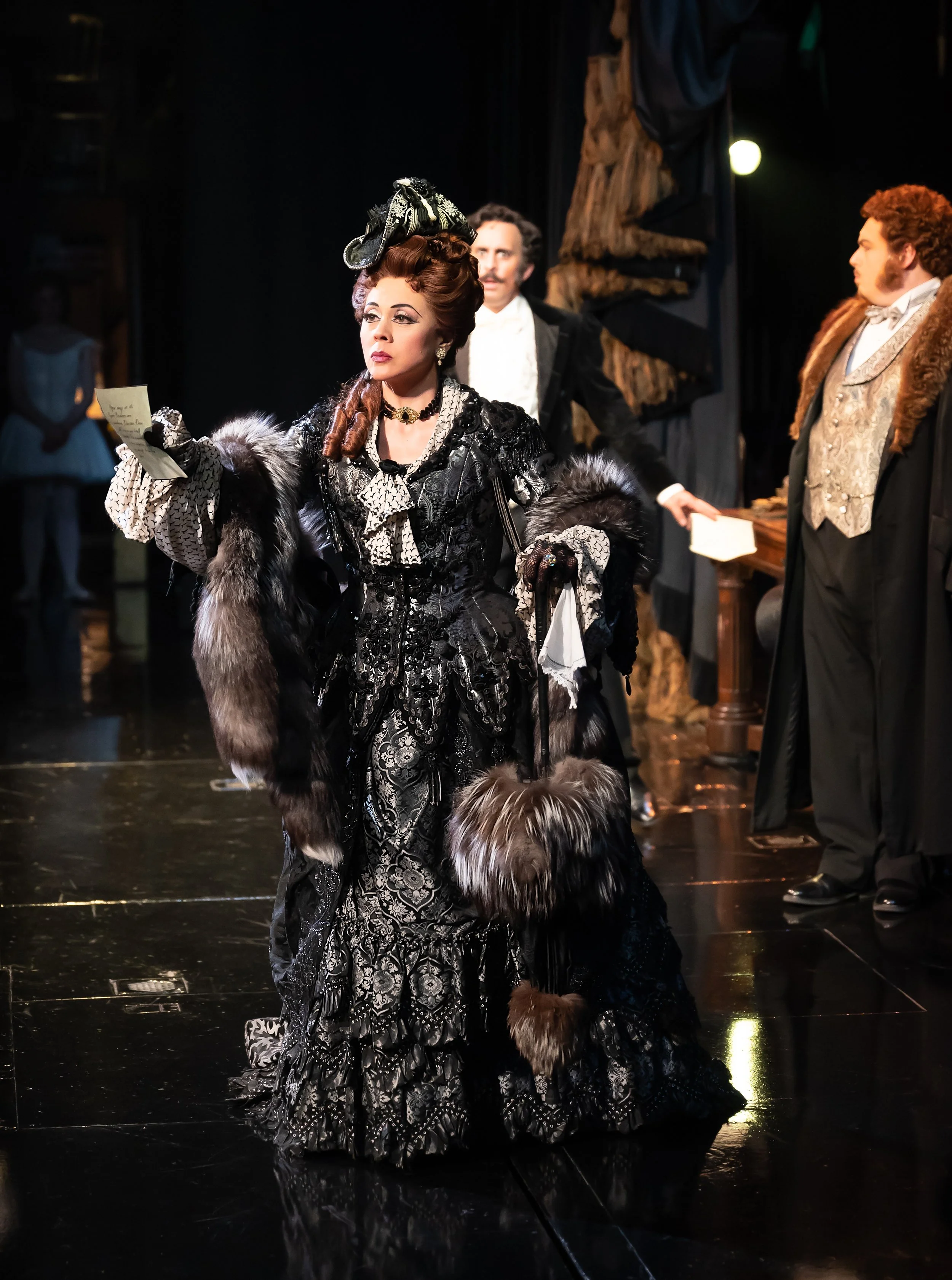 In performance as Carlotta Giudicelli, Broadway's The Phantom of the Opera