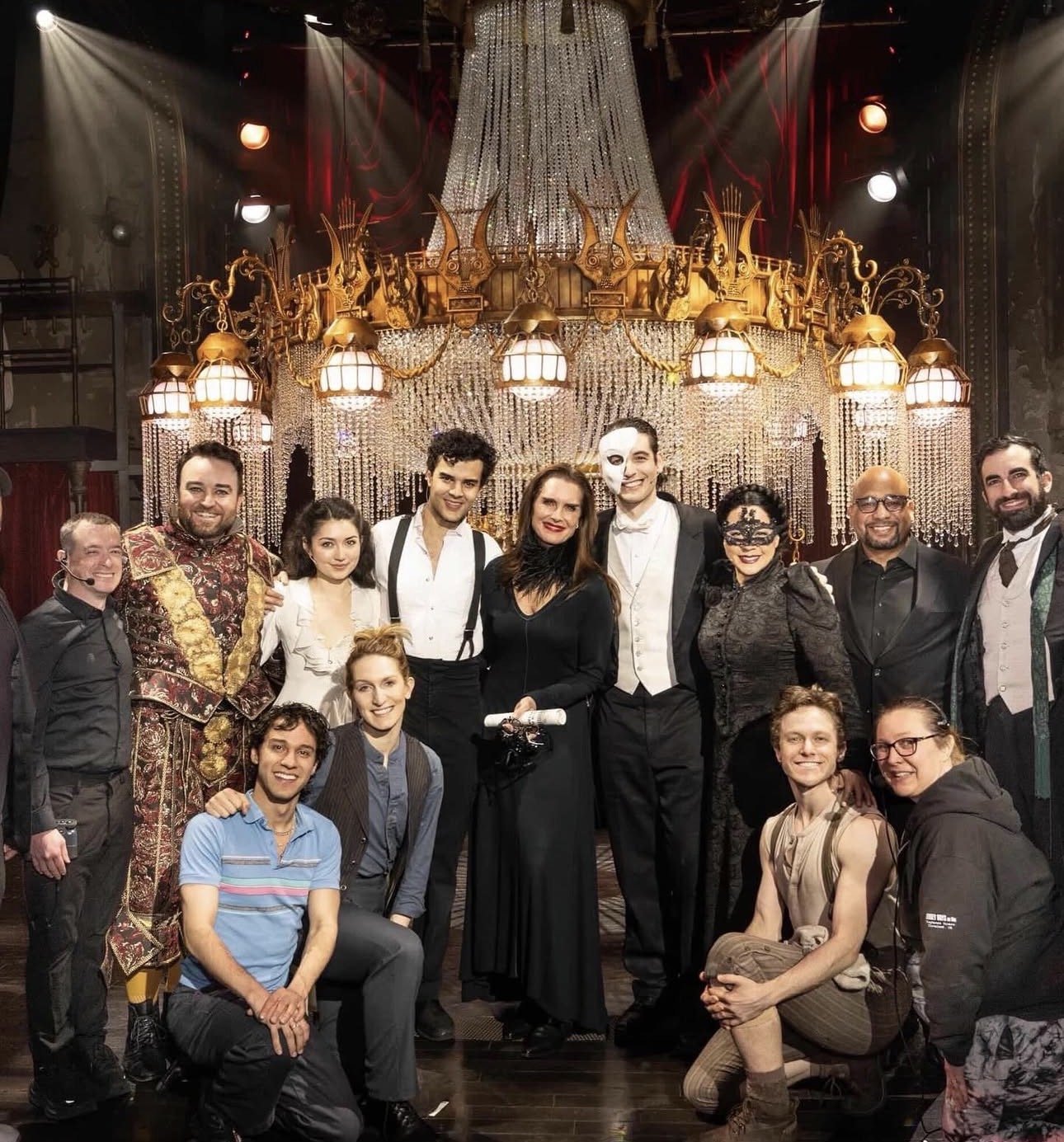 Some of the Masquerade Company with Brooke Shields © Thomas Mundell