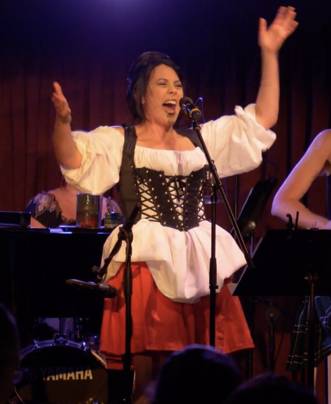 Satomi Hofmann performing original 'Sushi Schnitzel' Cabaret Set at The Green Room 42 ©2024
